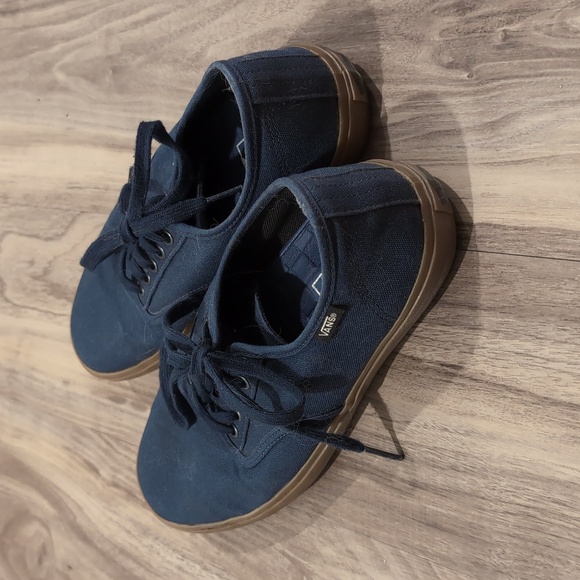 Men's Vans Authentic Navy Blue Gum Soles Shoes - size 8 - Picture 2 of 4